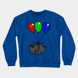 Black Balloon Pug Crewneck Sweatshirt